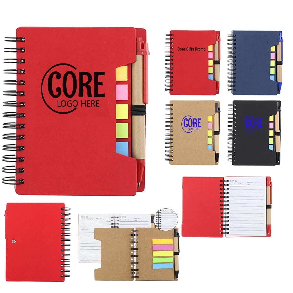 Custom Notebook With Sticky Notes and Pen 2