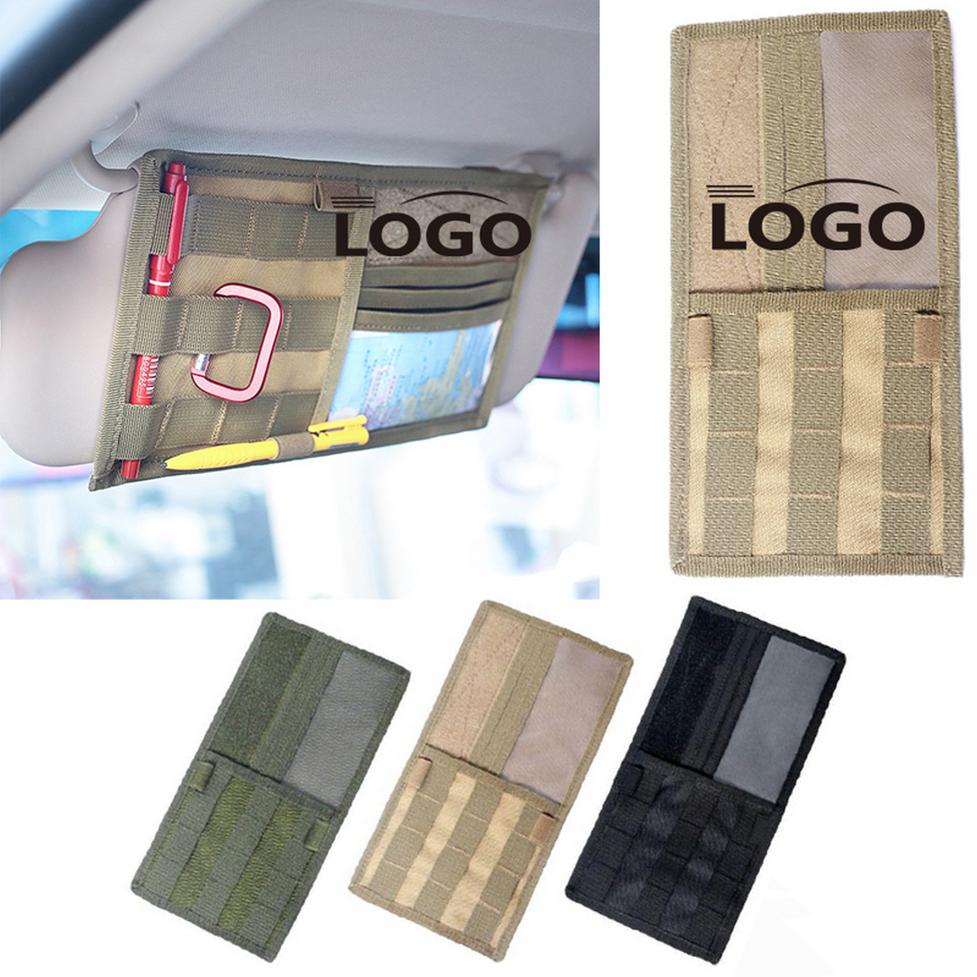 Multifunctional Car Visor Cover Storage Bag 4