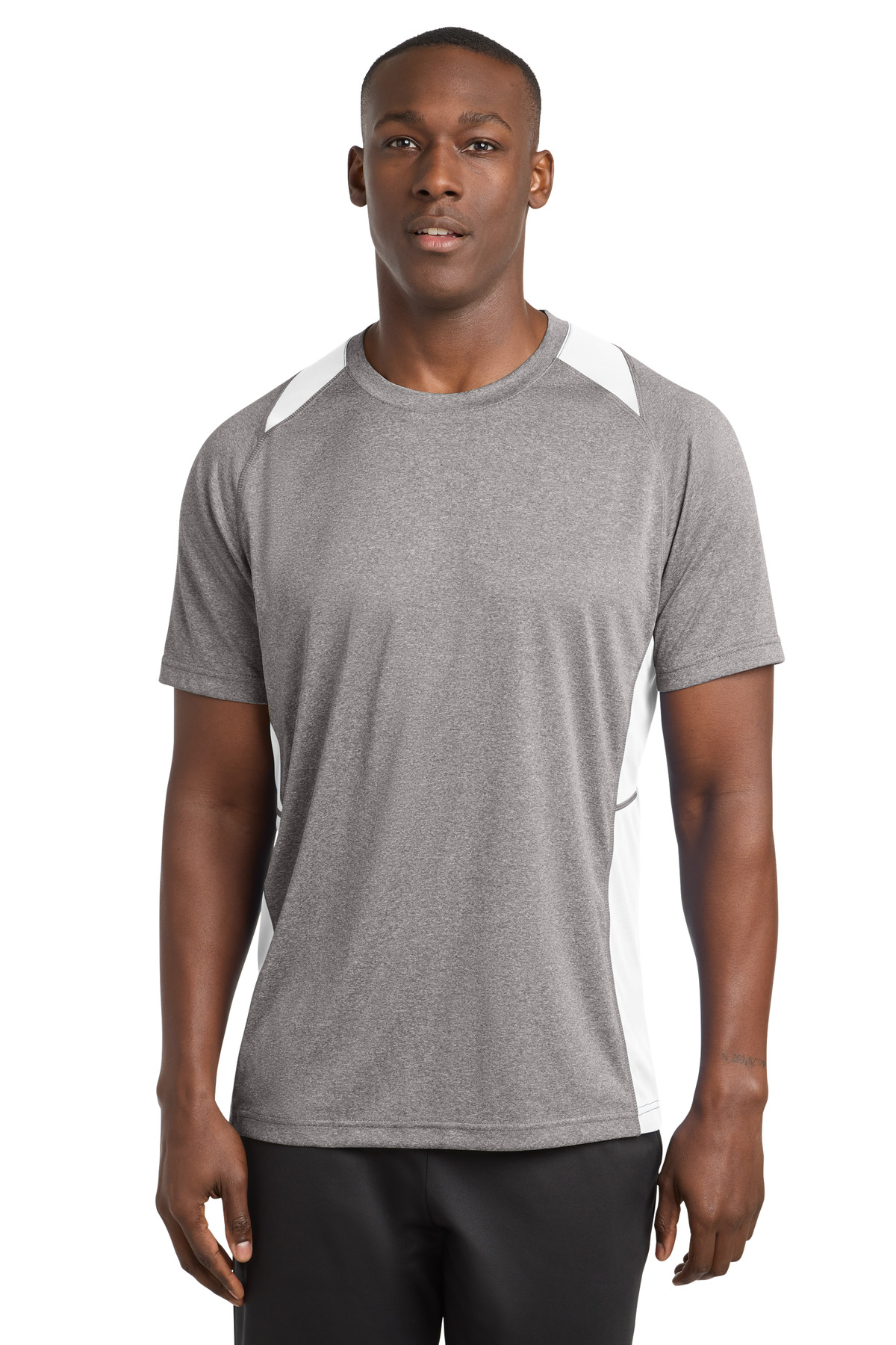Sport-Tek Heather Colorblock Contender Tee. ST361 2