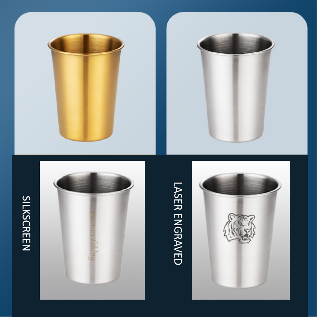 12oz Stainless Steel  Pint Cups 5