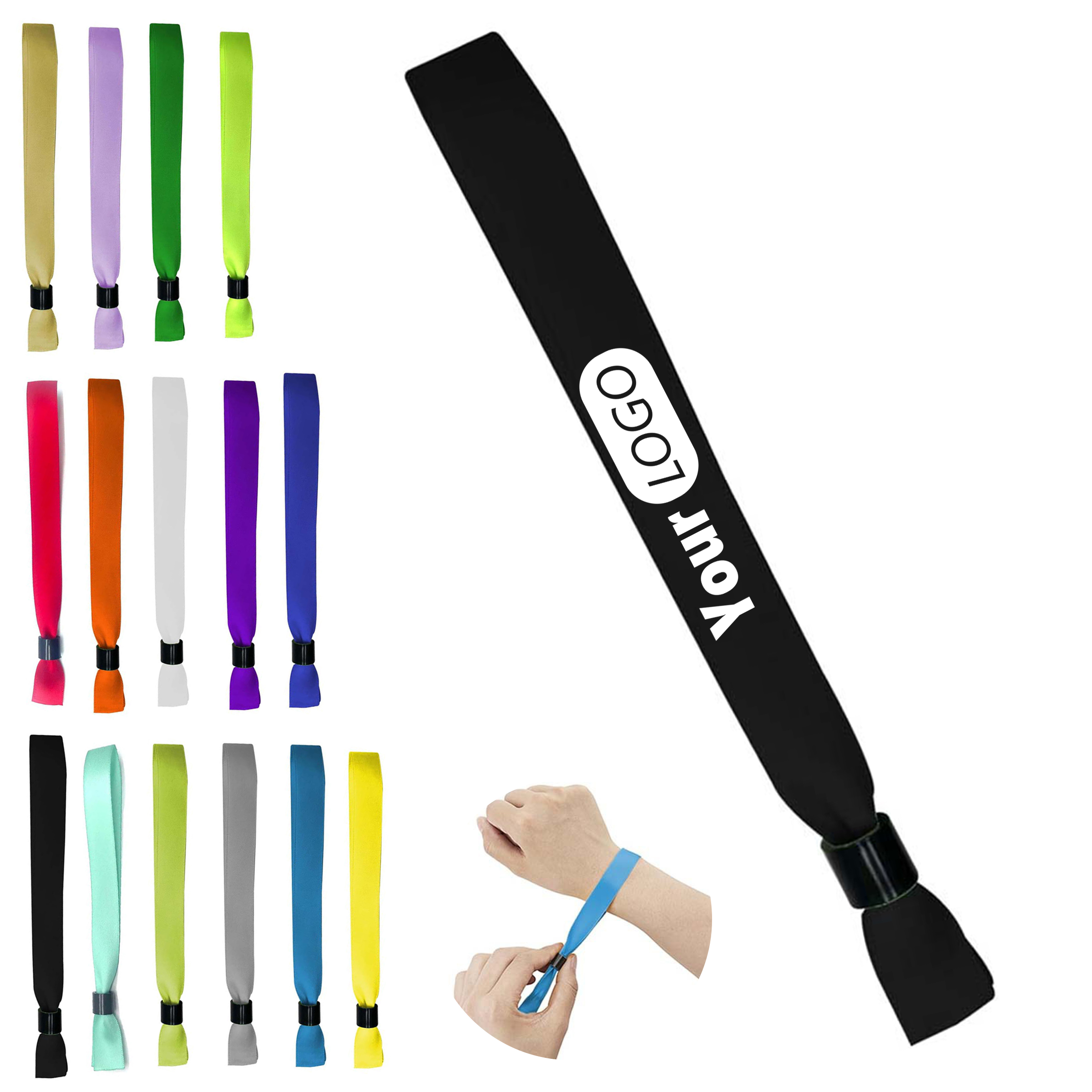 Disposable Polyester Solid Color Wristband 14