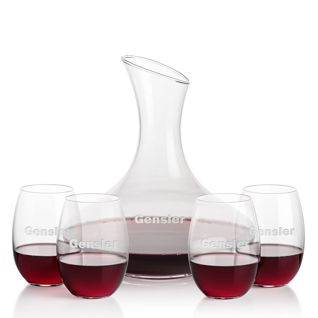 Innisfil Carafe & Carlita Stemless Wine 3
