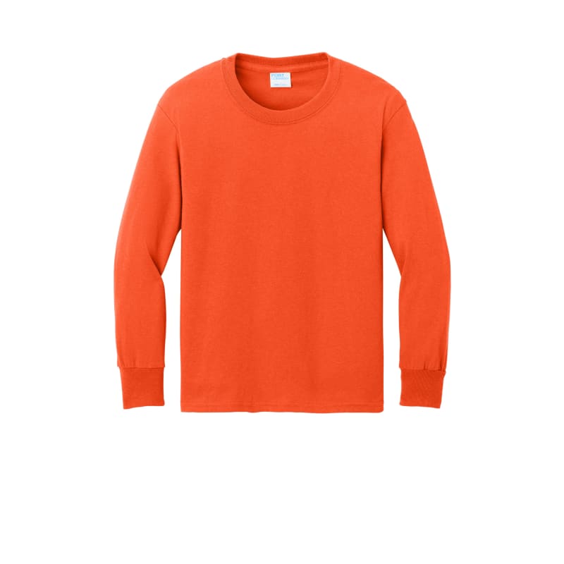 Port & Company Youth Long Sleeve Core Cotton Tee. 11
