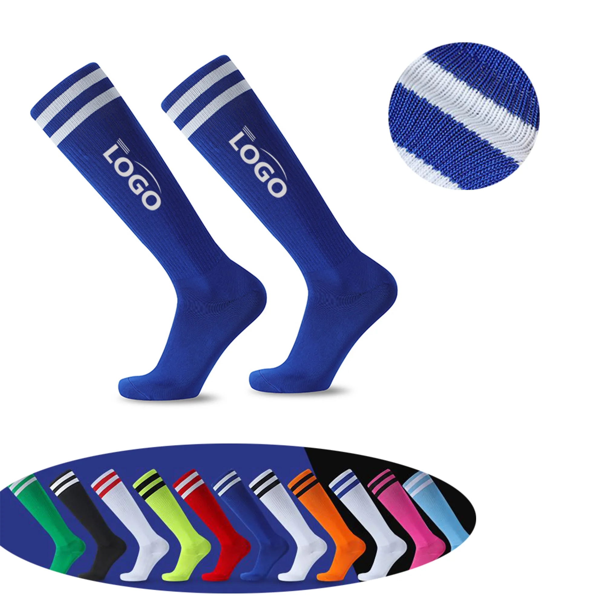 Knee High Striped Tube Athletic Socks 4