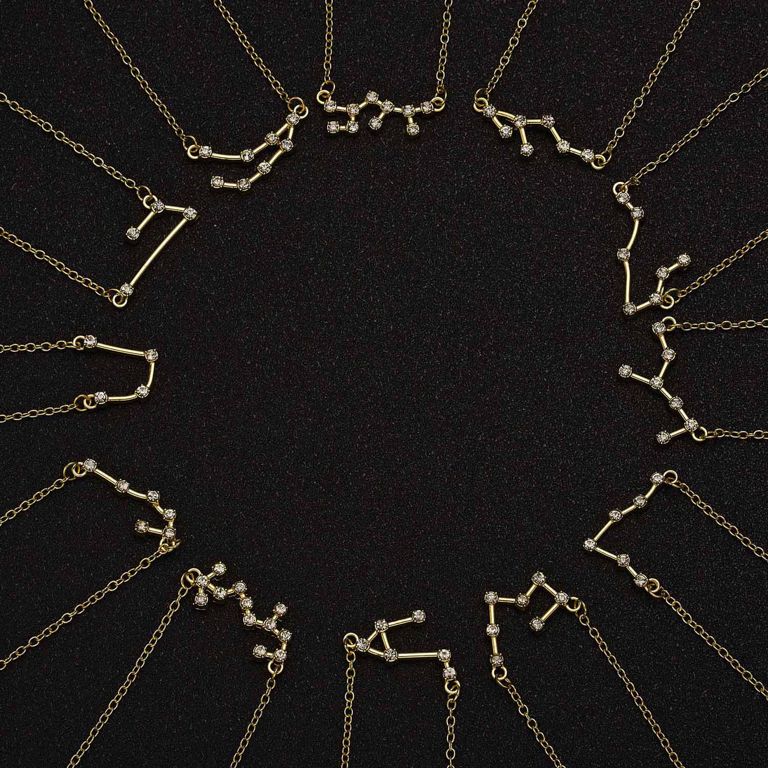 Symbol Old English Zodiac Necklace 5