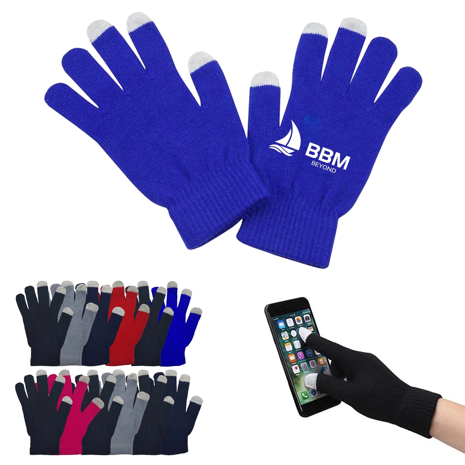 Warm Solid Touchscreen Gloves 2