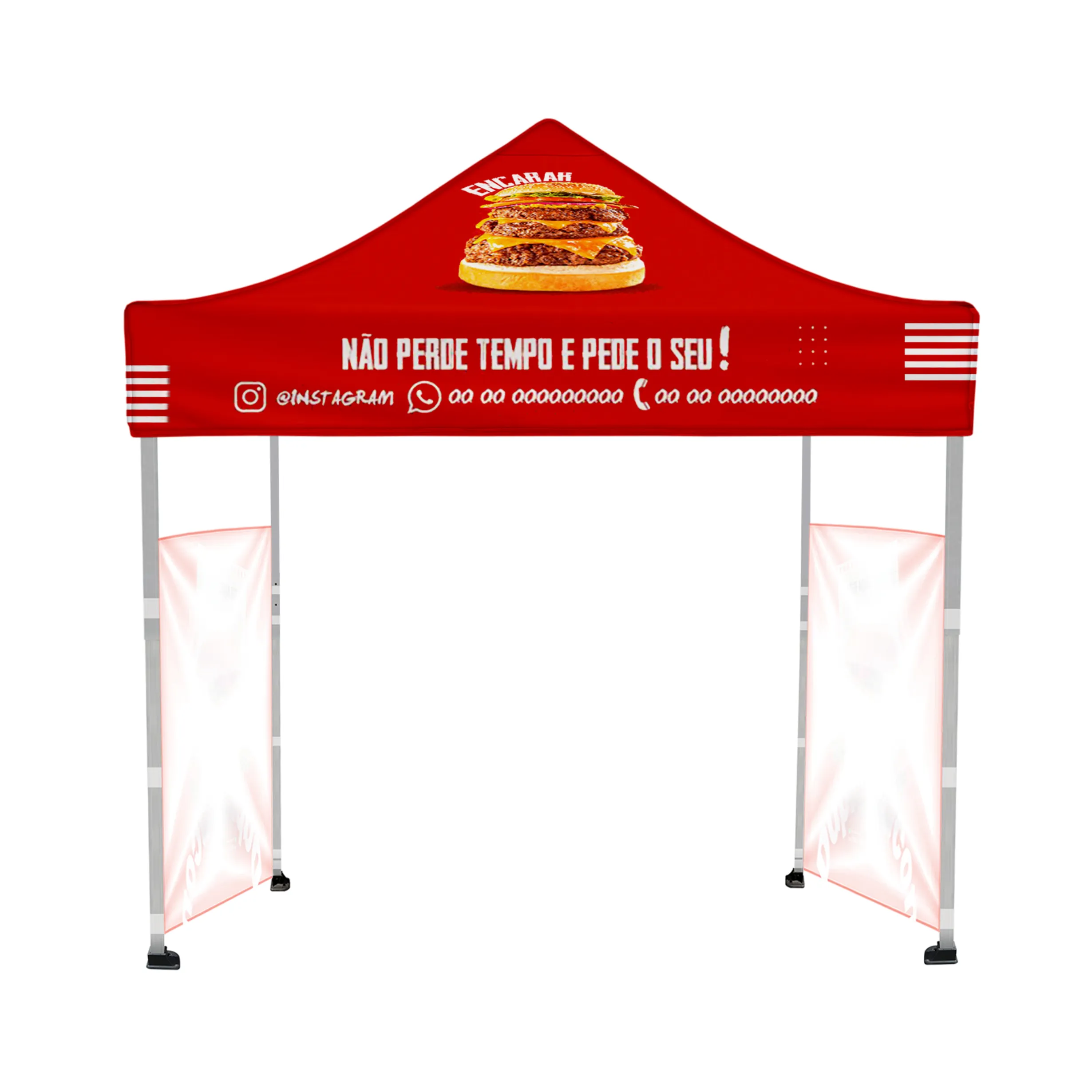 10'x10' Tent Canopy with frame and two half wall 3