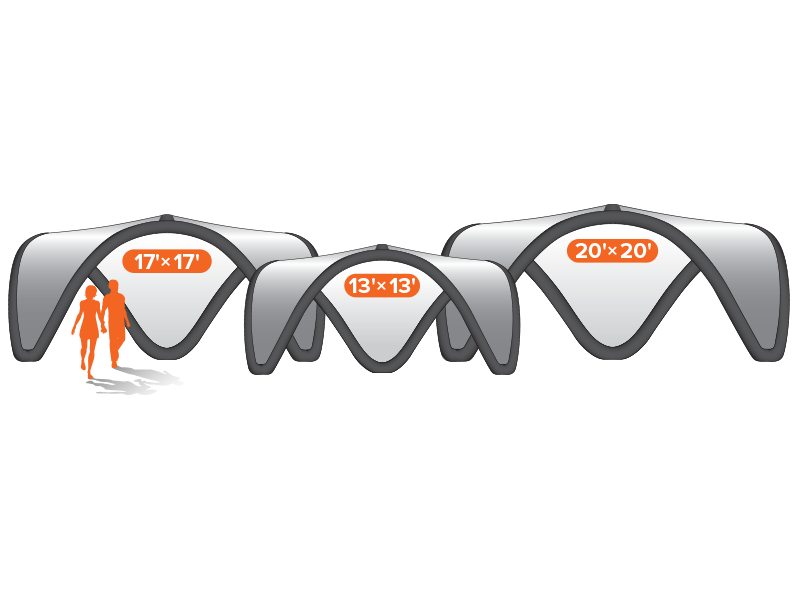 Inflatable Air Wave Tent With Full Dye Sublimation