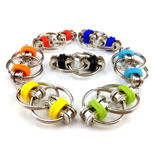 Bike Chain Key Ring Fidget Cube 2
