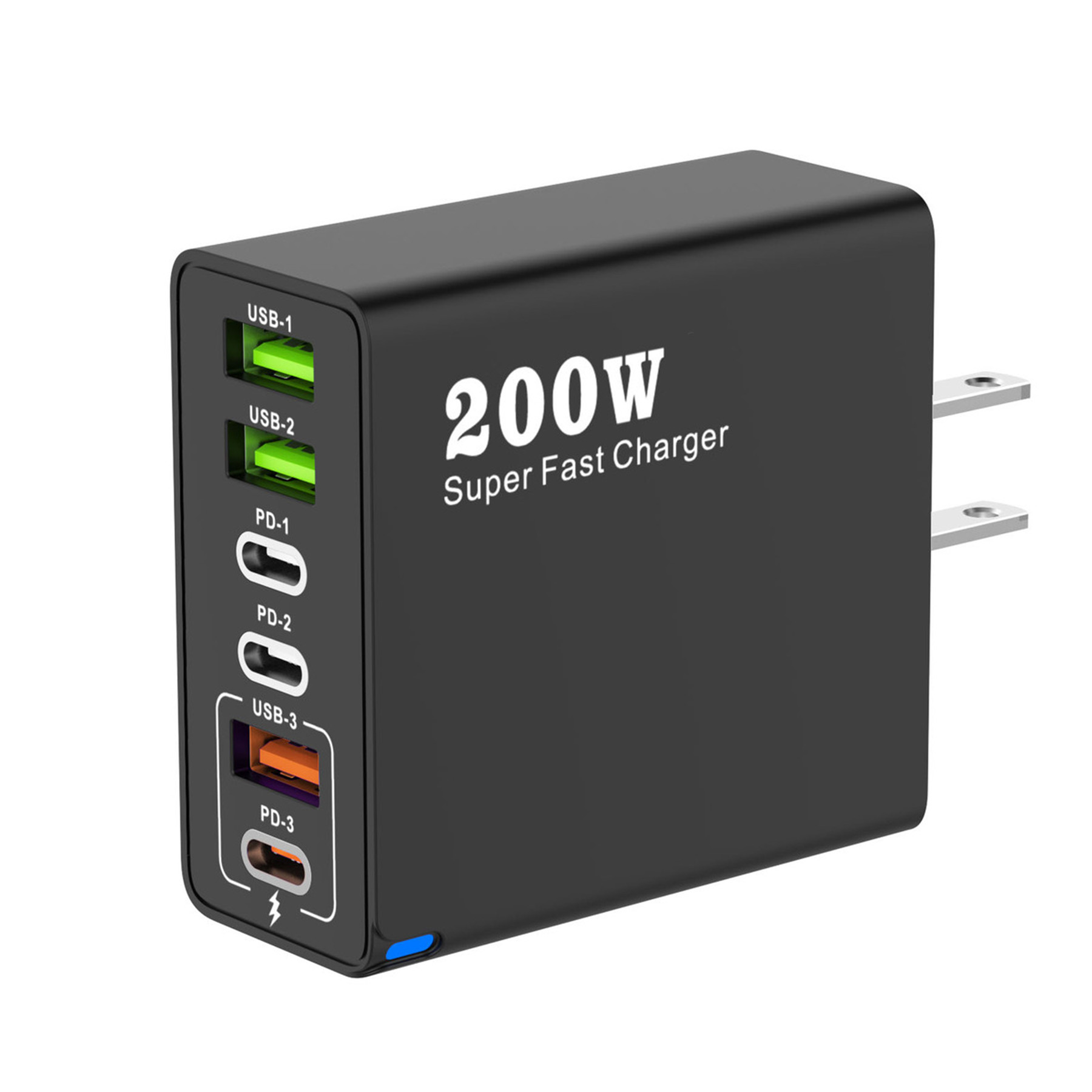 200W Multi Port Charger With 3USB 3PD 4