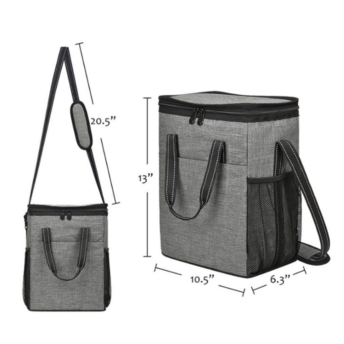 120L Insulated 6-Bottle Wine Cooler Bag with Dividers 2
