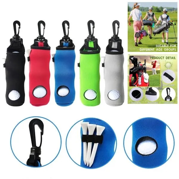 Golf Ball & Tee Holder Bag - Portable Carry Case 4