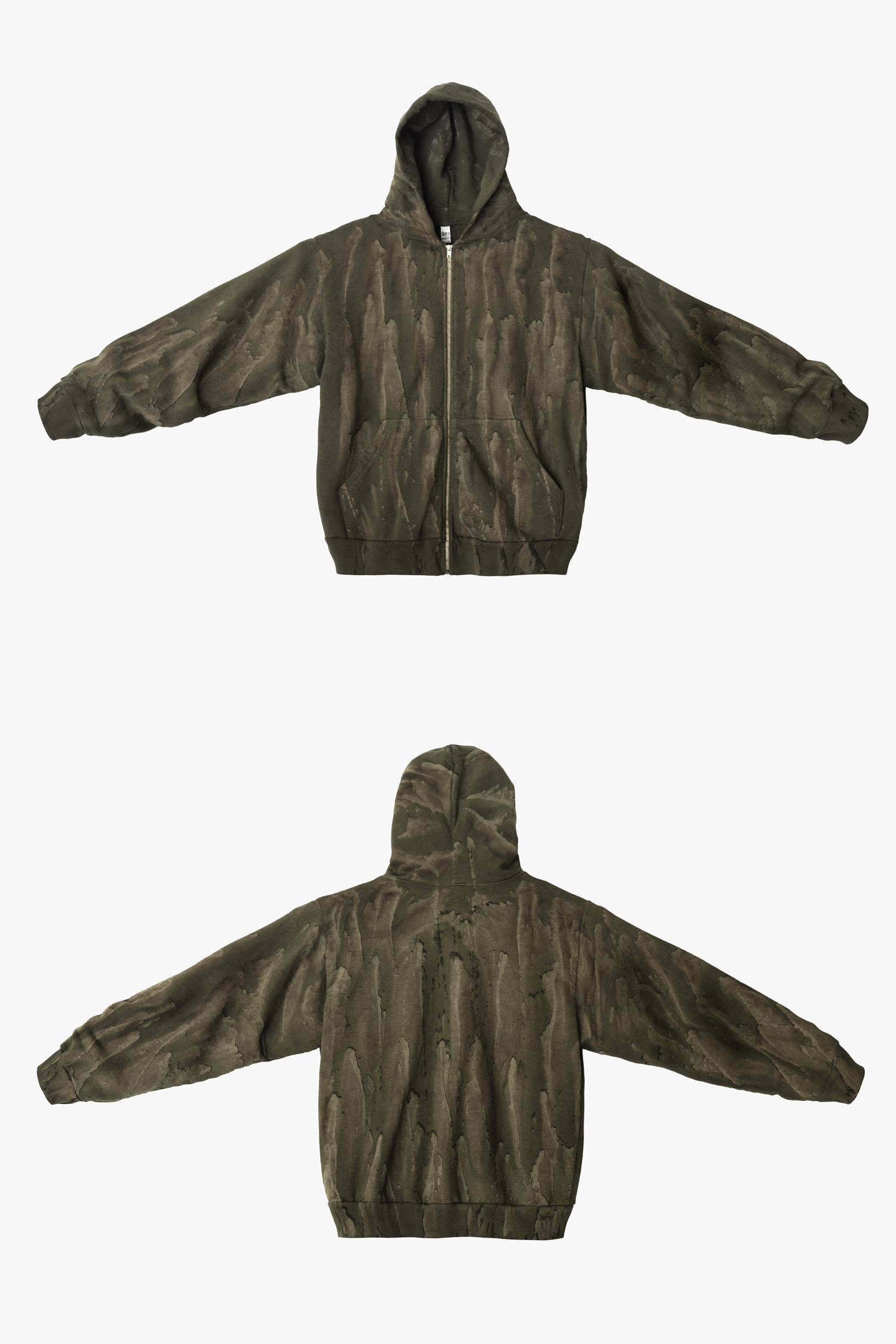 14 OZ FLEECE FULL ZIP DRIP DYE 2