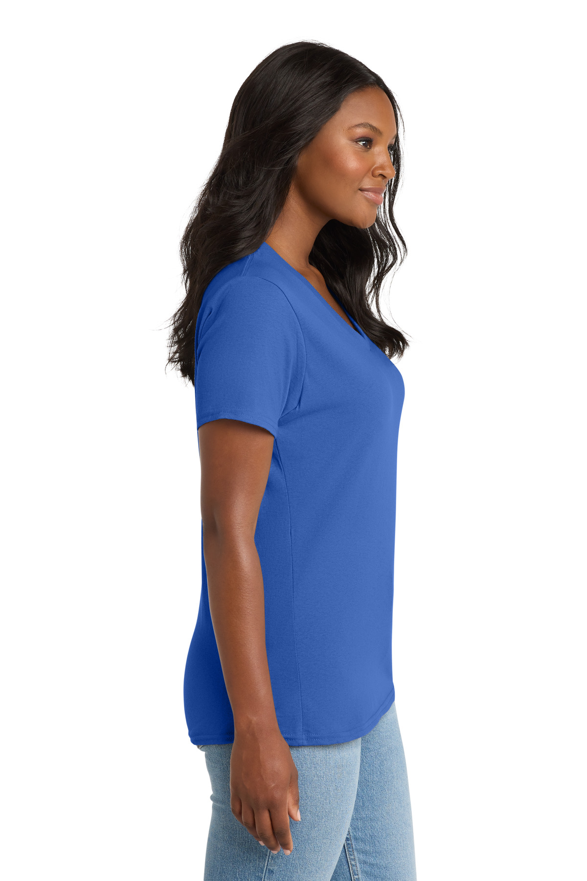 Port & Co Women's Core Cotton V-Neck Tee. LPC54V 52