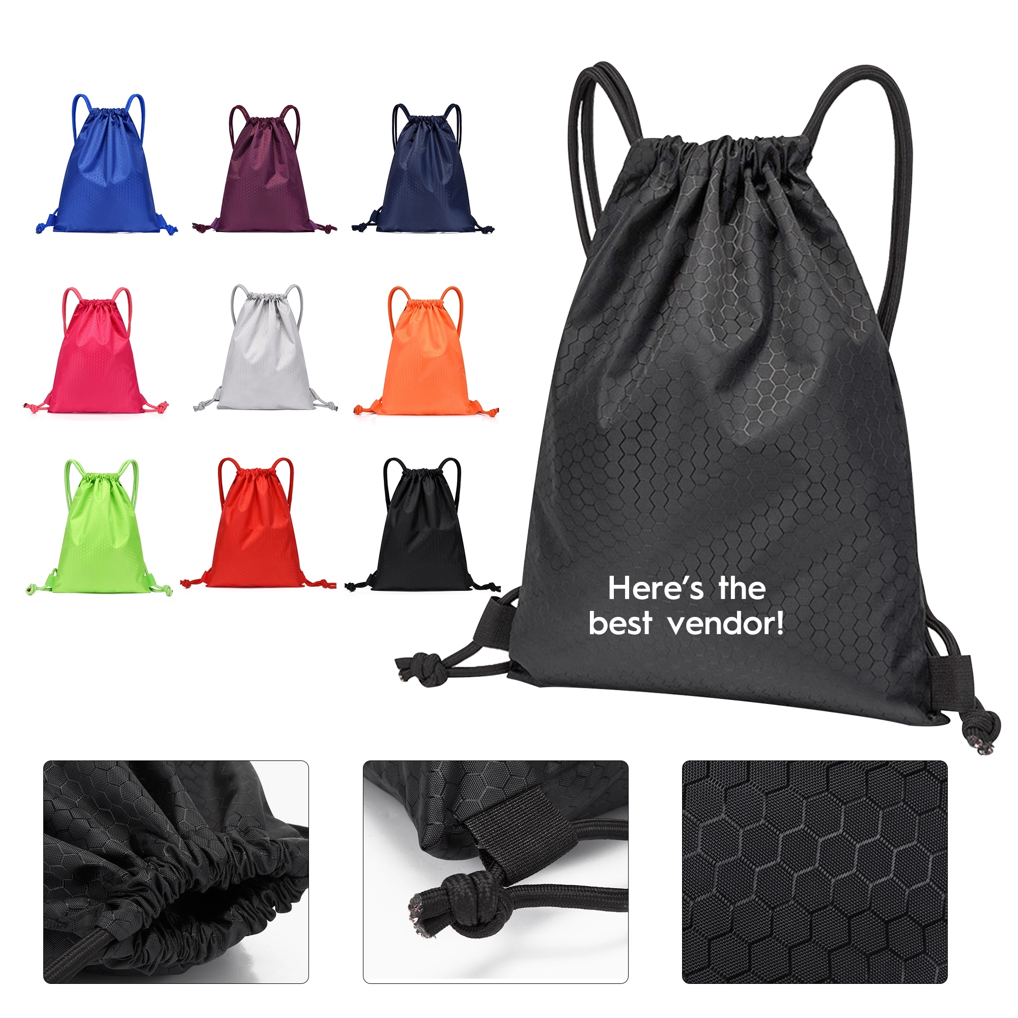 13"x17" Resuable Oxford Drawstring Bag 4