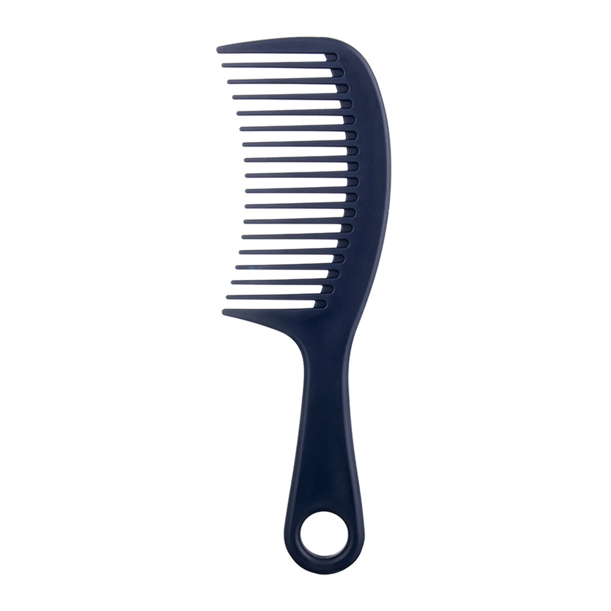 Solid Color Plastic Wide Teeth Hair Comb 7