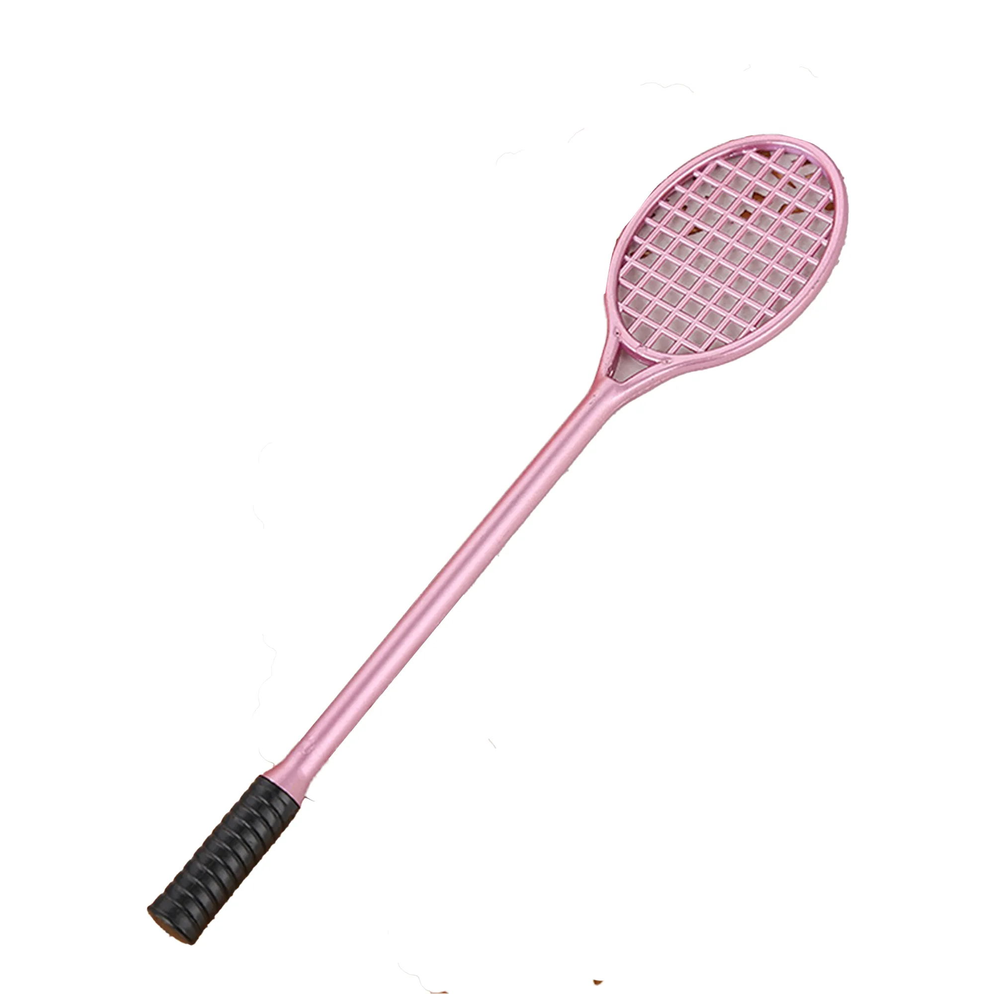 MOQ 30 Badminton Racket Shaped Black Pen Sports Theme 2