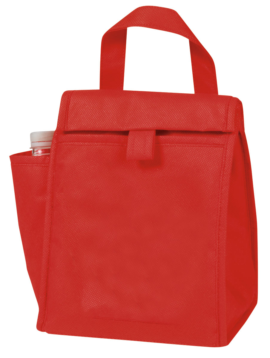 Non Woven Insulated Lunch Bag w/Bottle Pocket 2