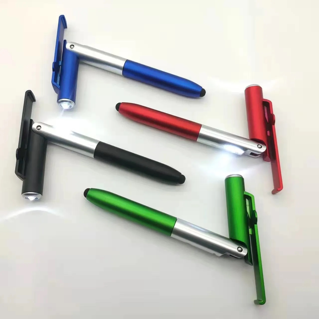4 in 1 Multi-function Phone Stand LED Stylus Ballpoint Pen 3