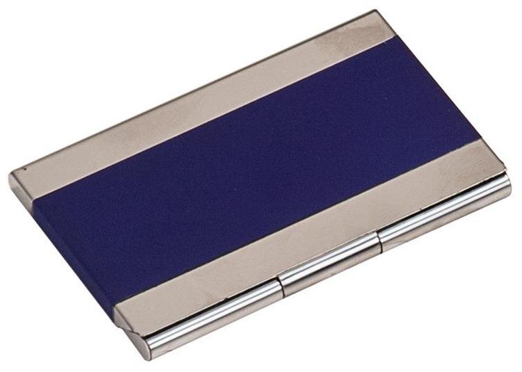 Blue Metal Business Card Holder 2