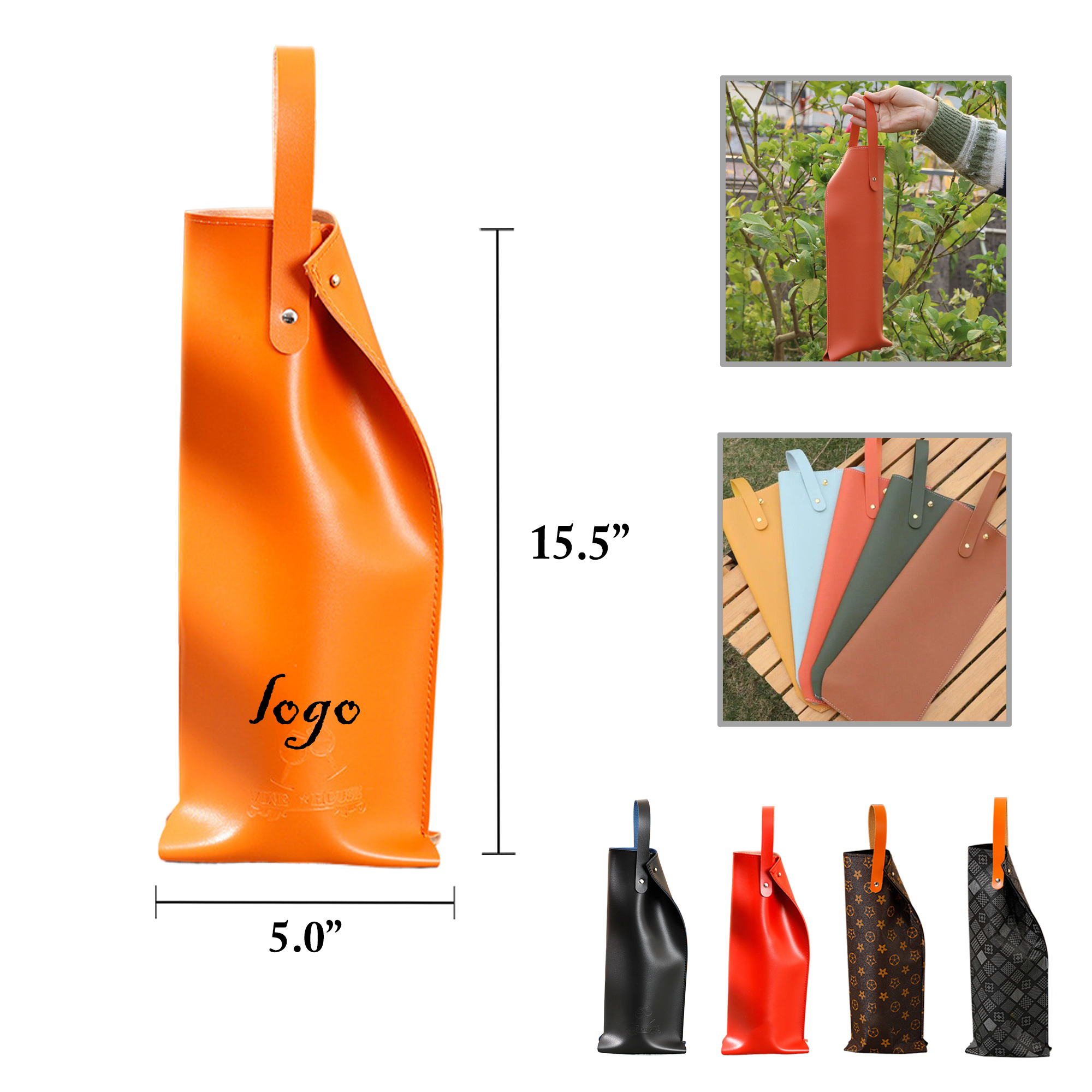 MOQ50 Elegant PU Leather Wine Carrier Gift Box 7