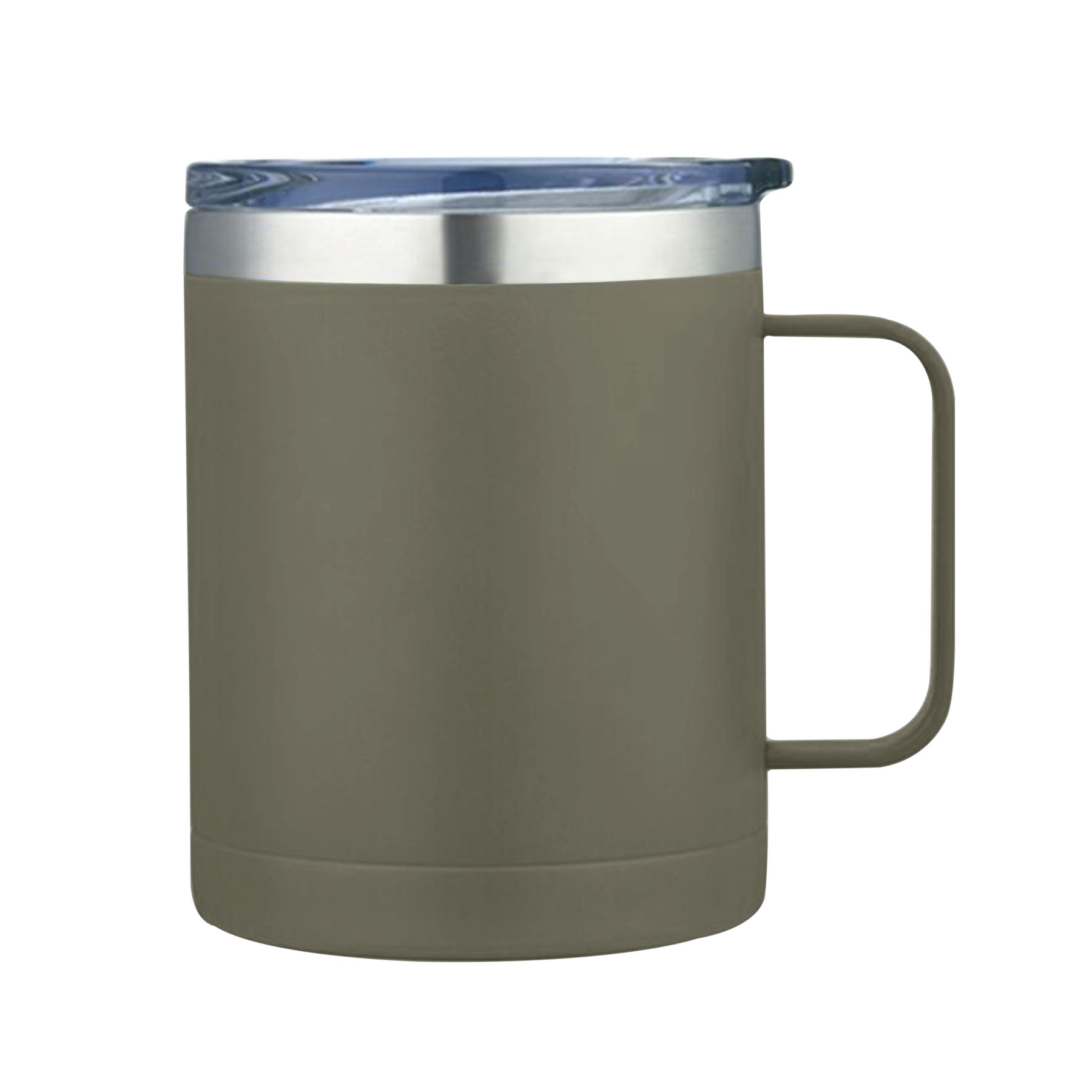 Glamping 14 oz. Double-Wall Stainless Mug w/Clear Acrylic Sliding lid 10