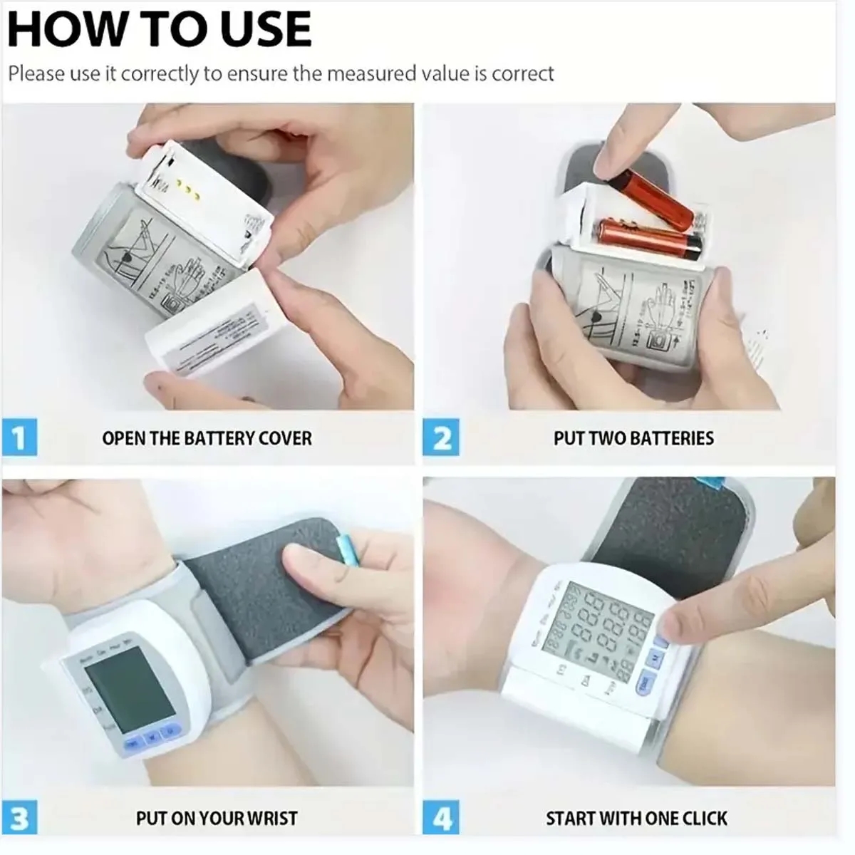 Wrist Blood Pressure Monitor Kit with Extra Large Cuff 5
