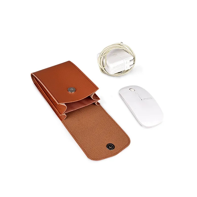 PU Leather Charge Pouch Travel Organizer Mouse Bag 1