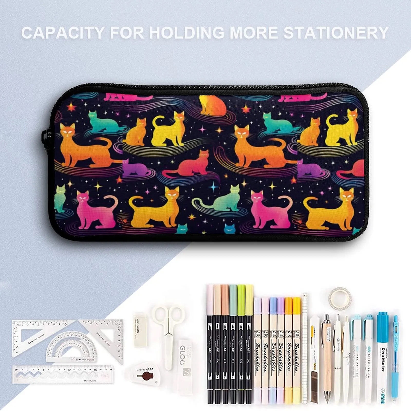 Polyester Pencil Case with Double Zipper 2