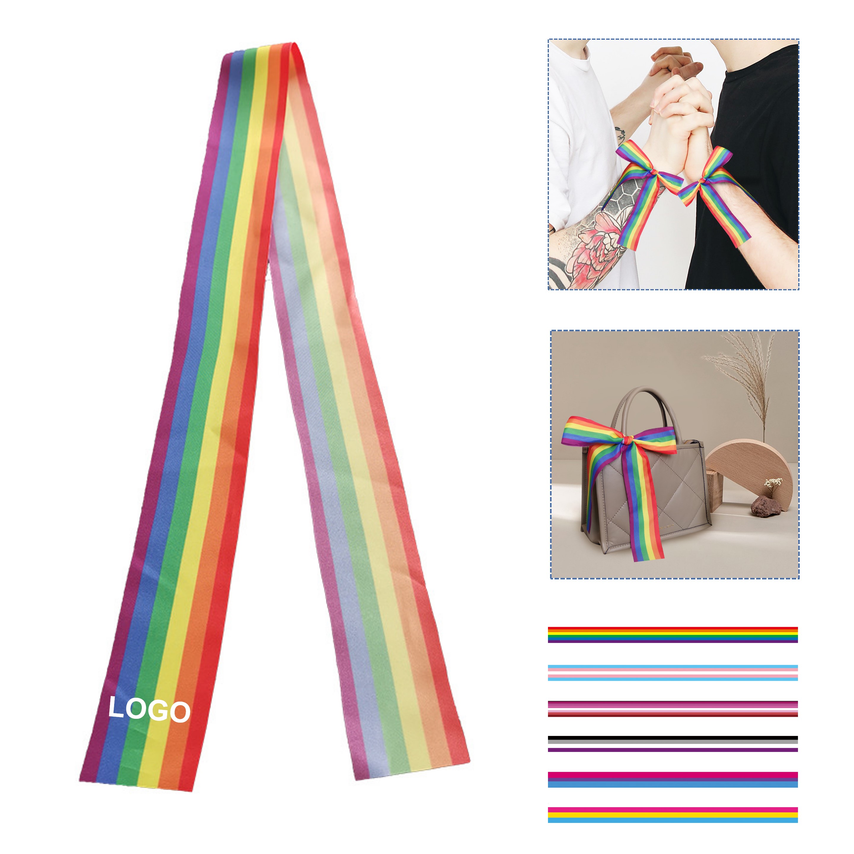Rainbow Wrist Ribbon (direct import) 1