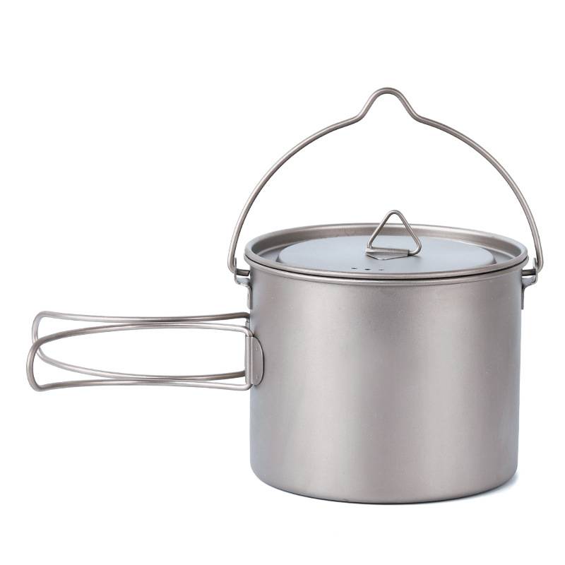Titanium Camping Hanging Cookware Pot 3
