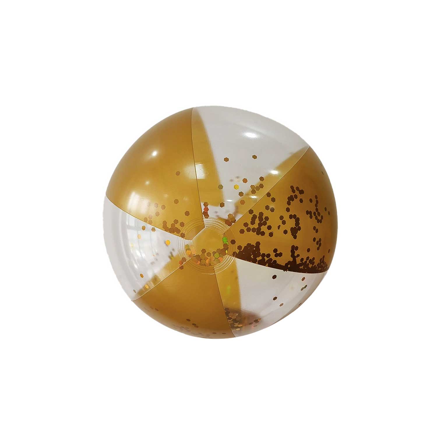 16/24in PVC Inflatable Beach Ball - Transparent Glitter Toy 11