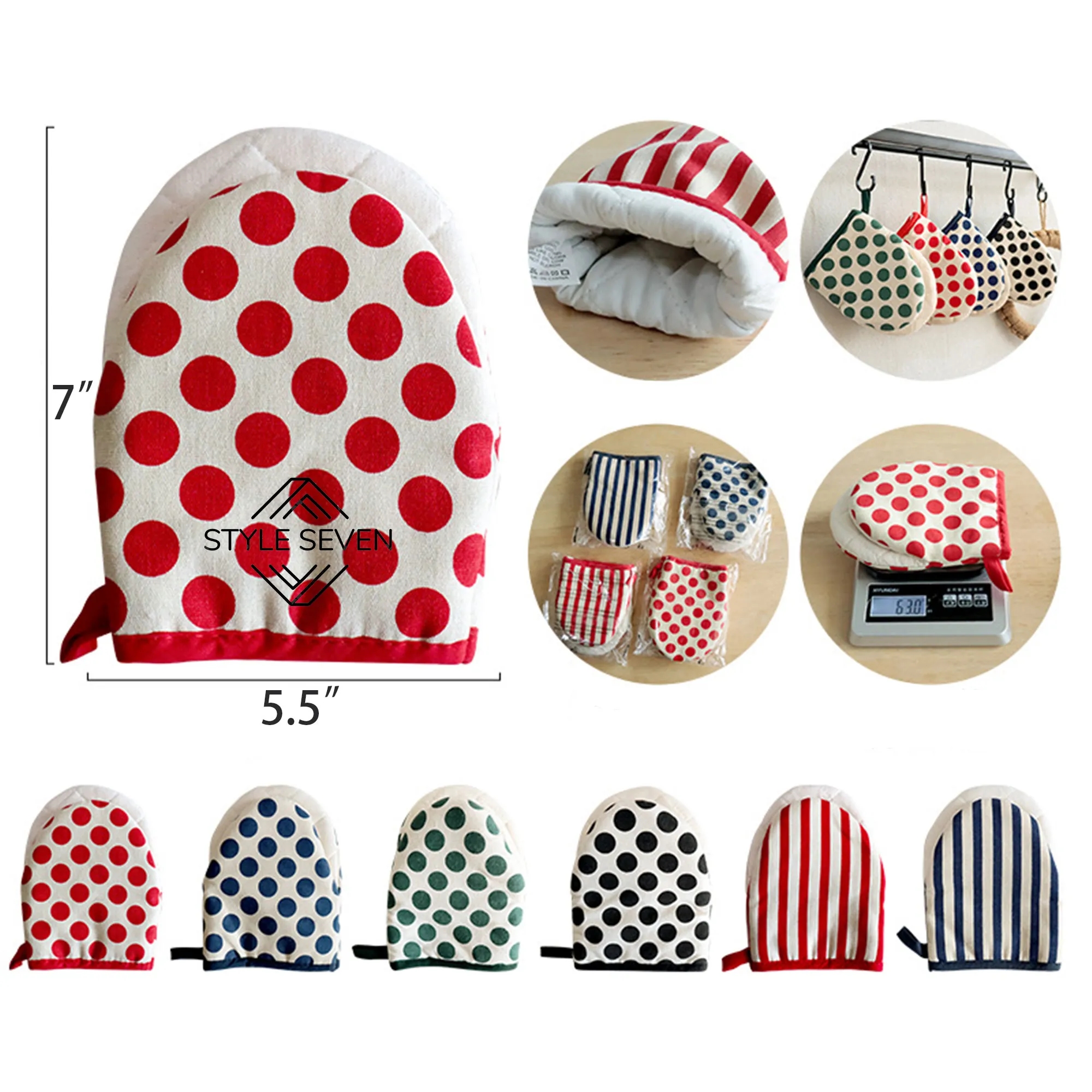 Full Color Cotton Oven Mitts 2