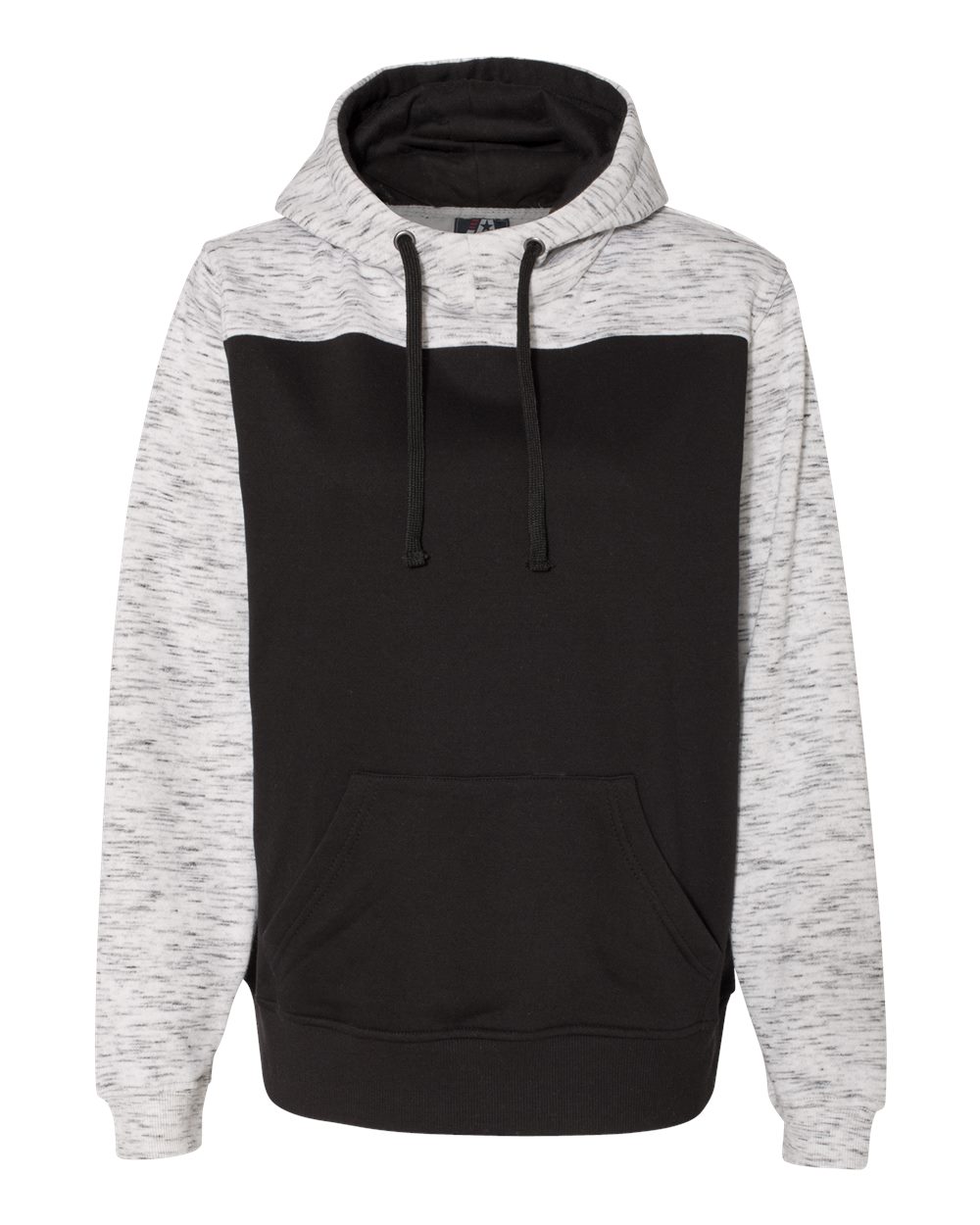 Men's Mélange Fleece Colorblocked Hooded Sweatshirt - 8676, custom hoodie or sweatshirt with logo imprint 5
