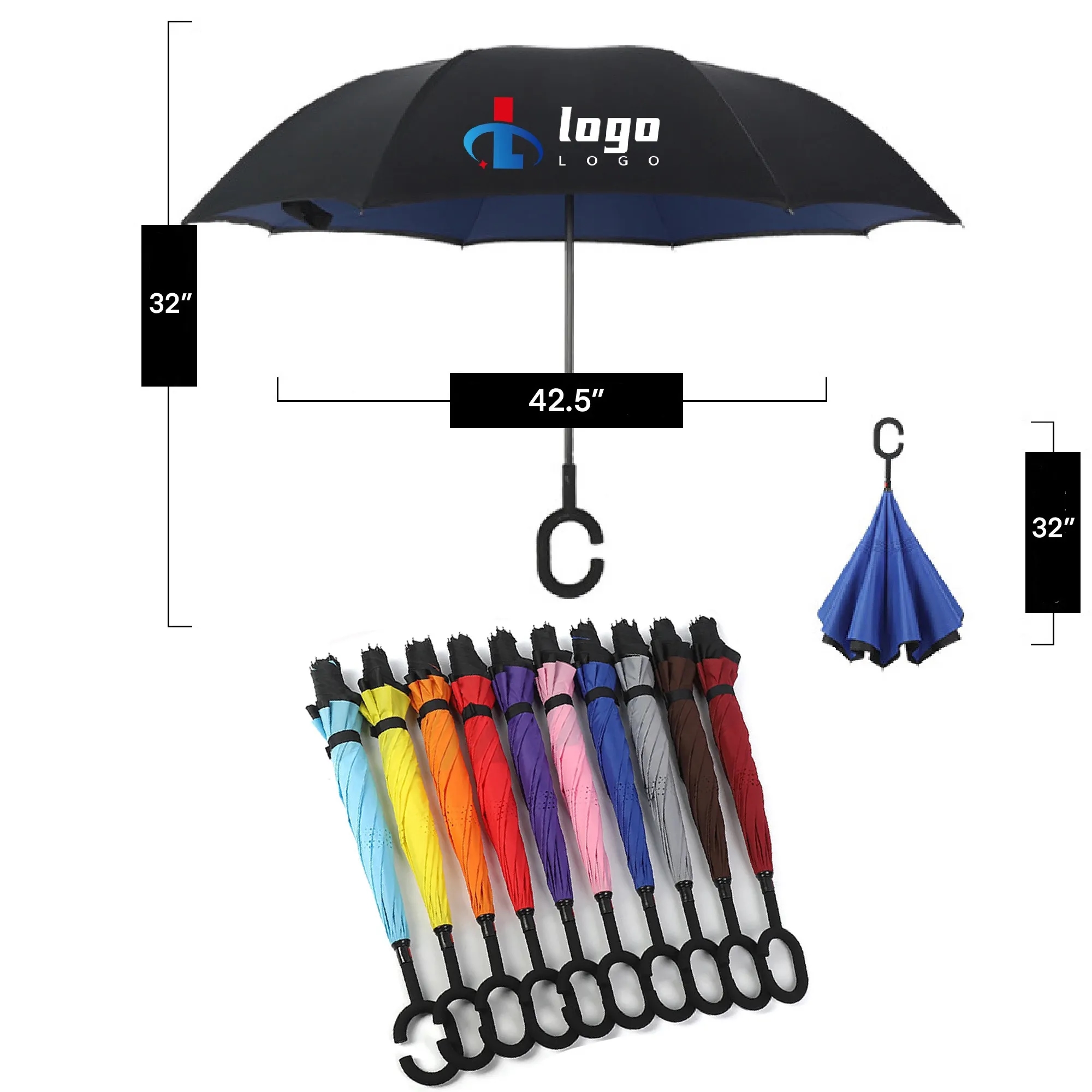 Colorful Inverted Umbrella MOQ 50PCS 2