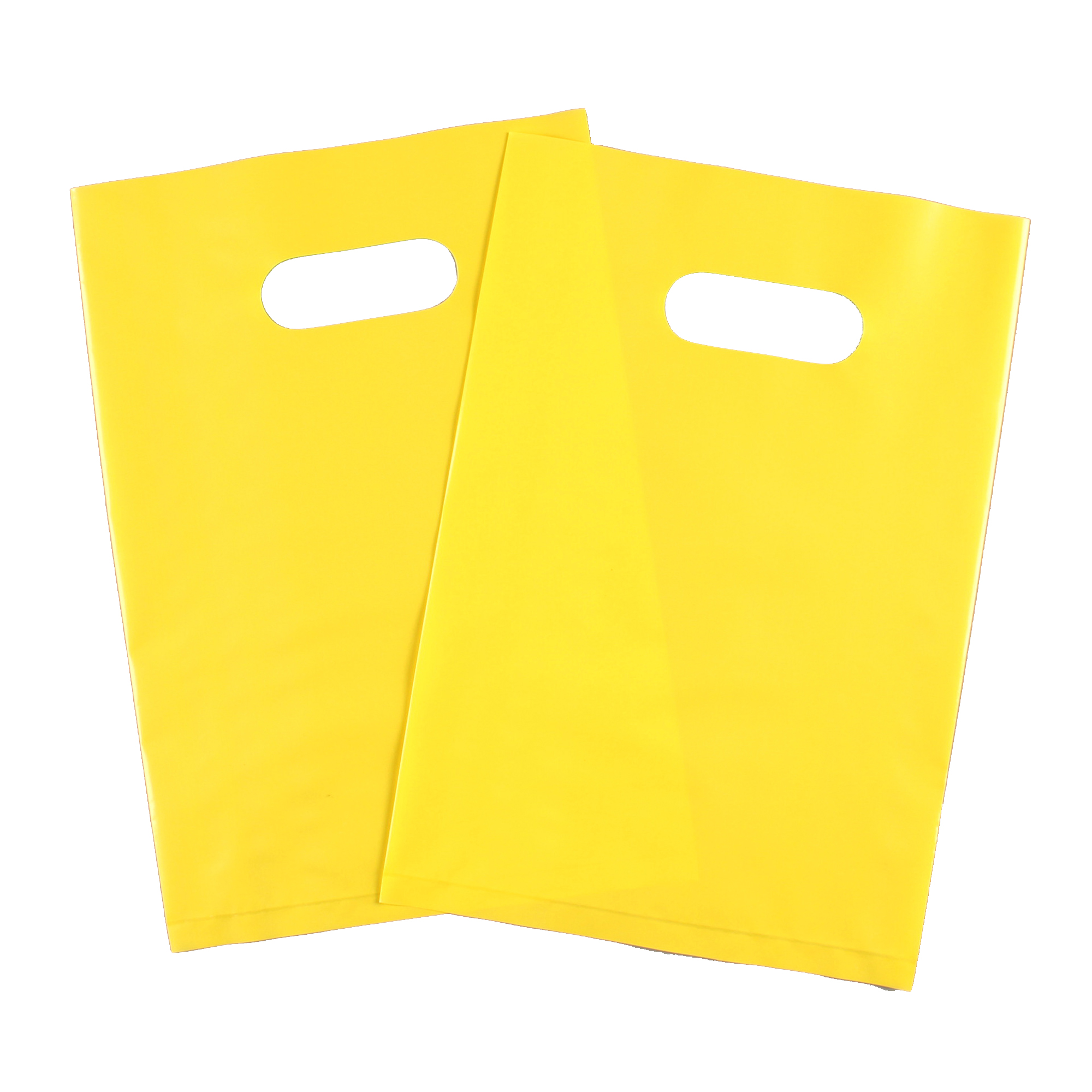 Multi-Color Poly Carry Bags With Cutout Handles 3