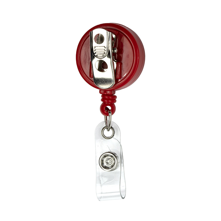 "Bellefontaine VL" 30" Cord Round Retractable Badge Reel and Badge Holder with Rotating Alligator Cl 24
