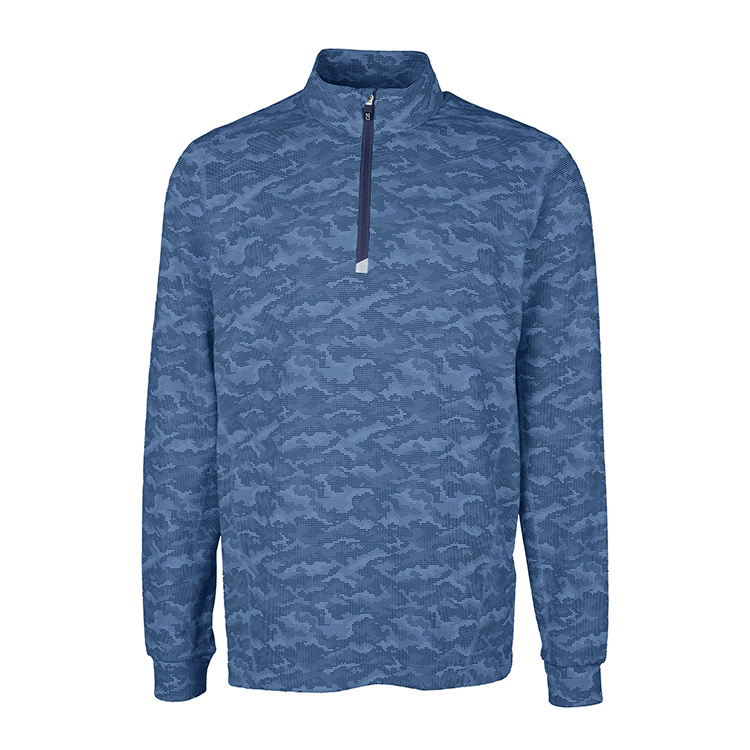 Cutter and Buck Men's Traverse Camo Print Quarter Zip Pullover 5