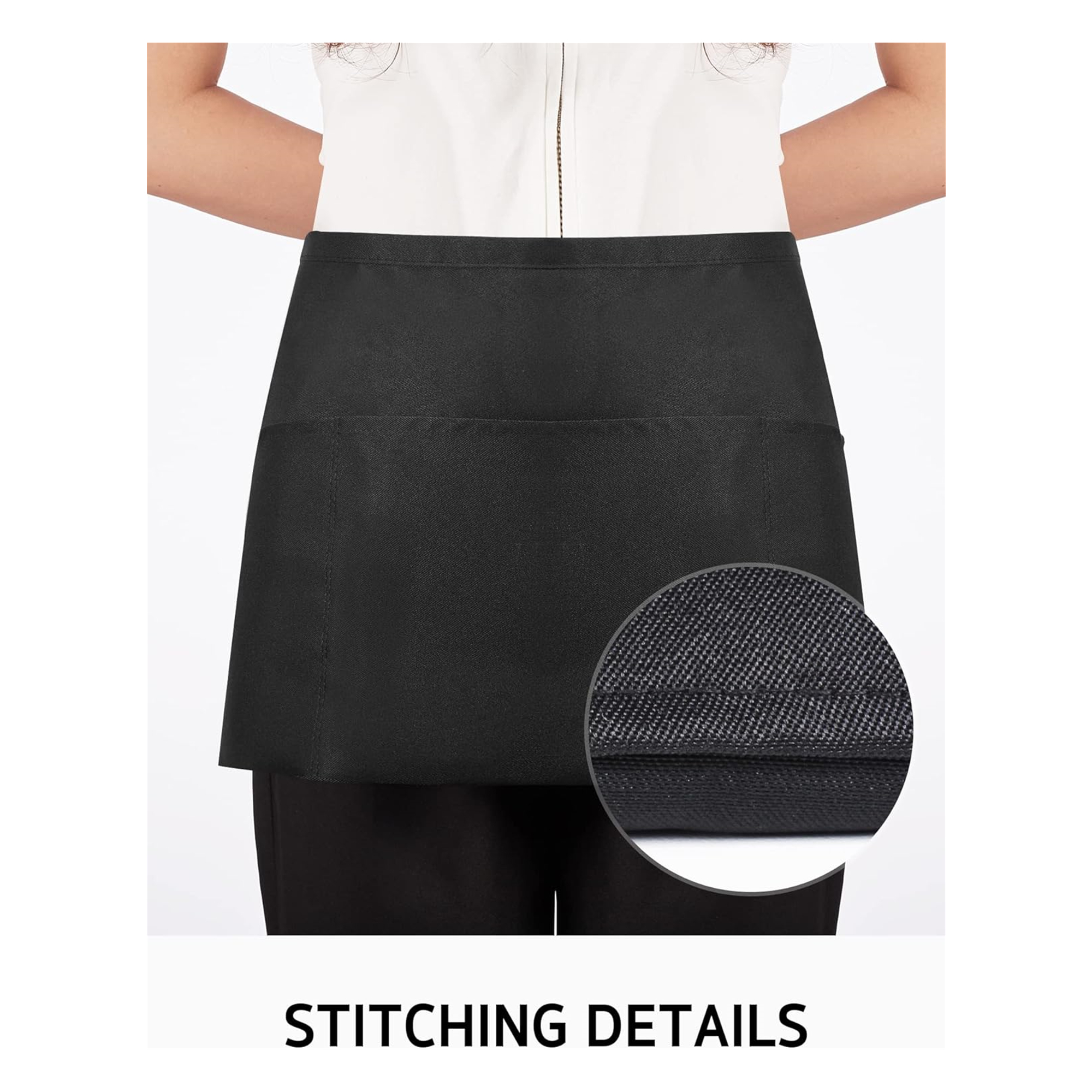 Waterdrop Resistant Waist Aprons With 3 Pockets 2