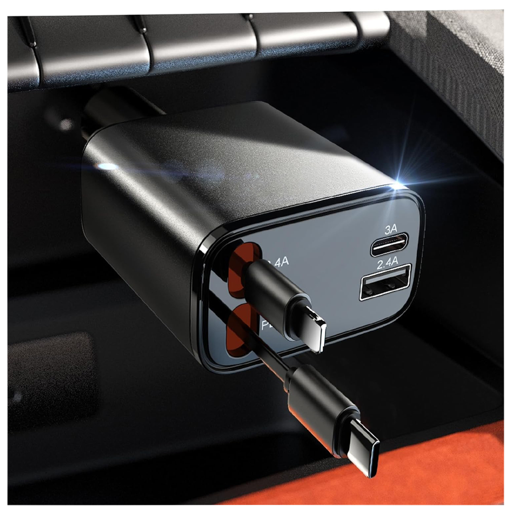 Retractable Car Charger 3
