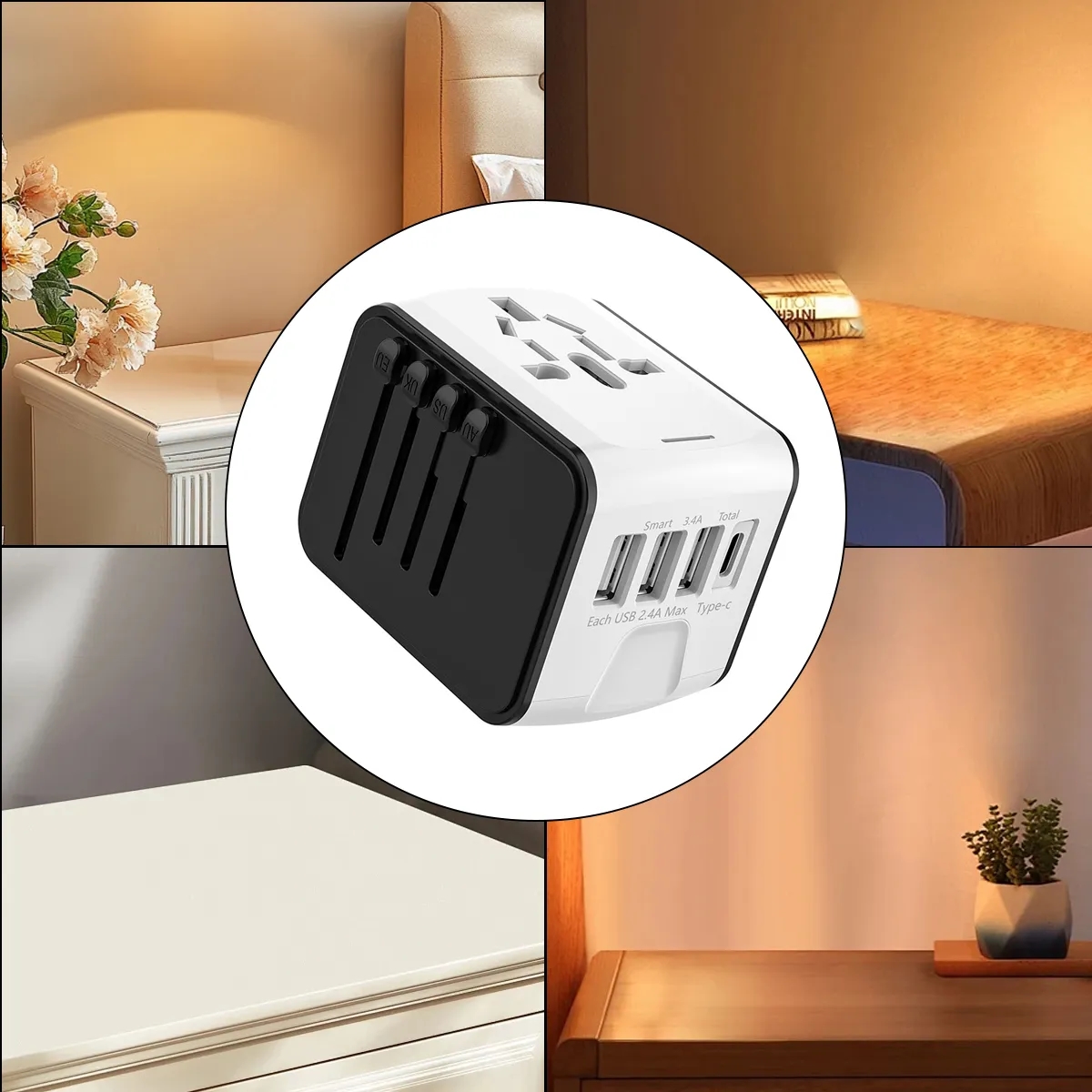 Universal Travel Adapter with USB Charging Ports 11