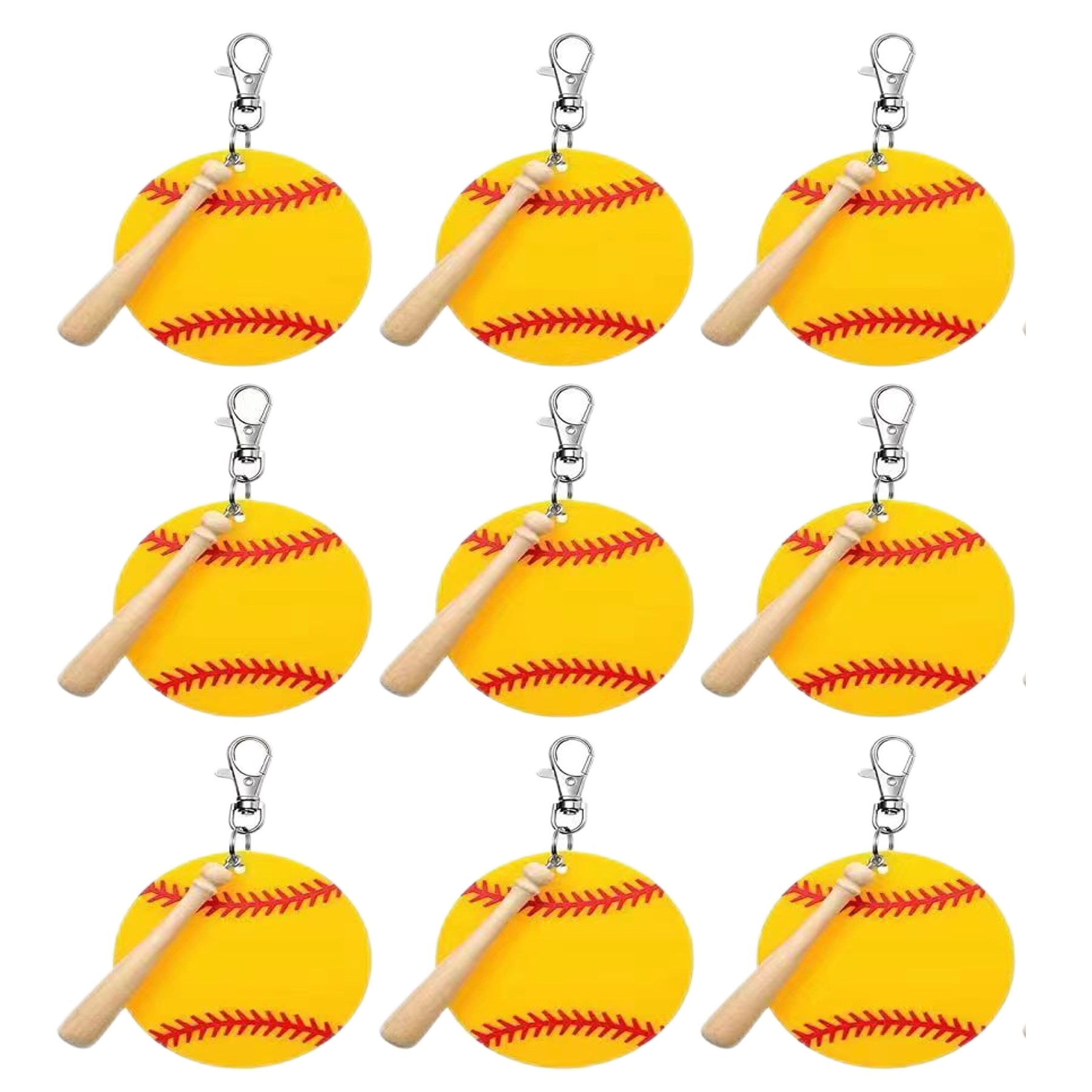 Acrylic Baseball Key Chain (direct import) 5