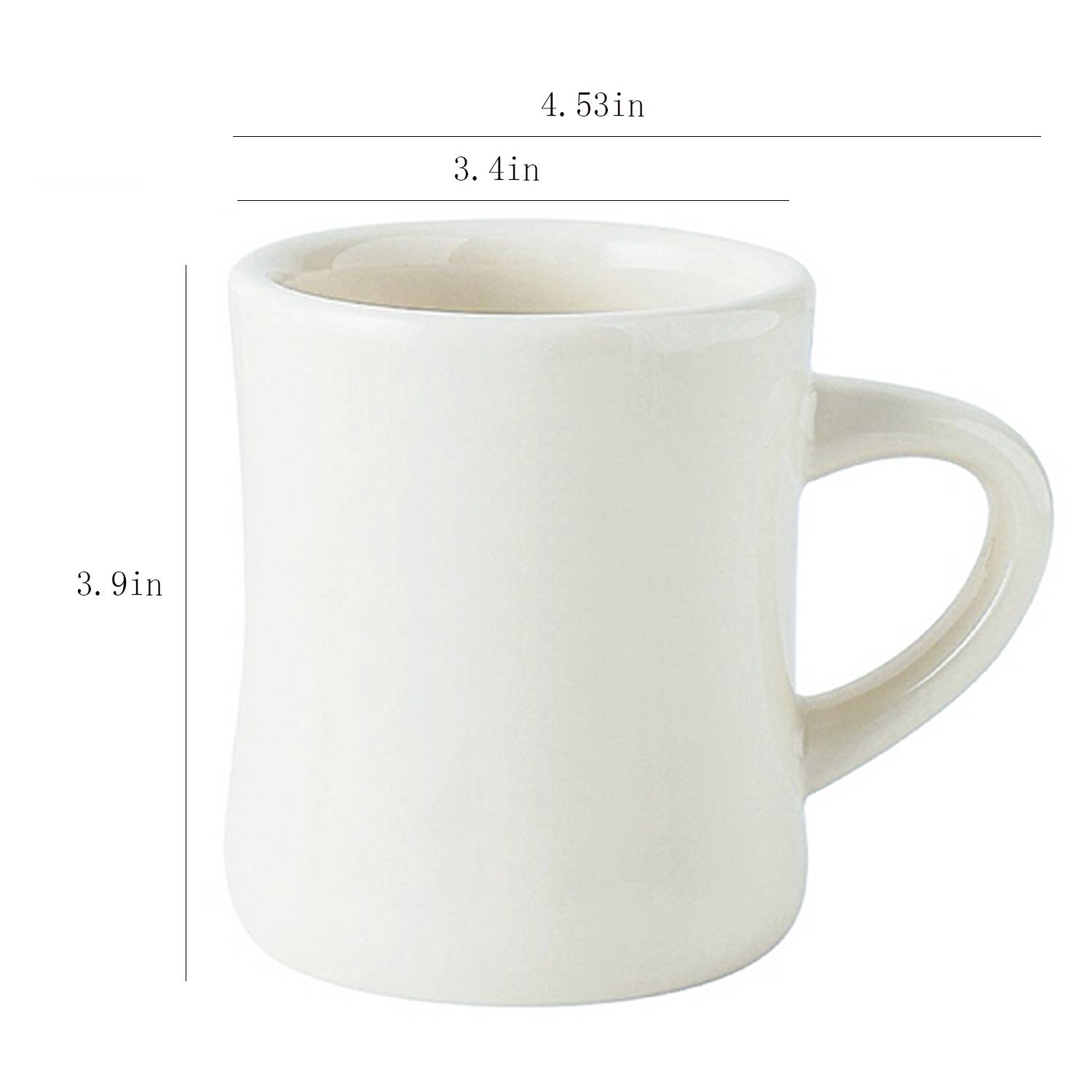 12oz Curved Wide Mouth Ceramic Mug 7