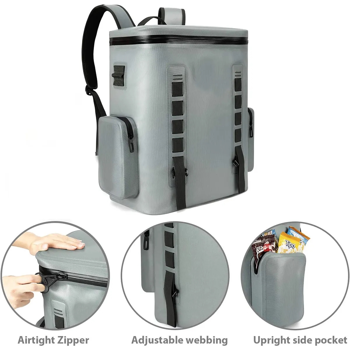 21L Luxury Large Capacity Insulated Soft Cooler Backpack 5