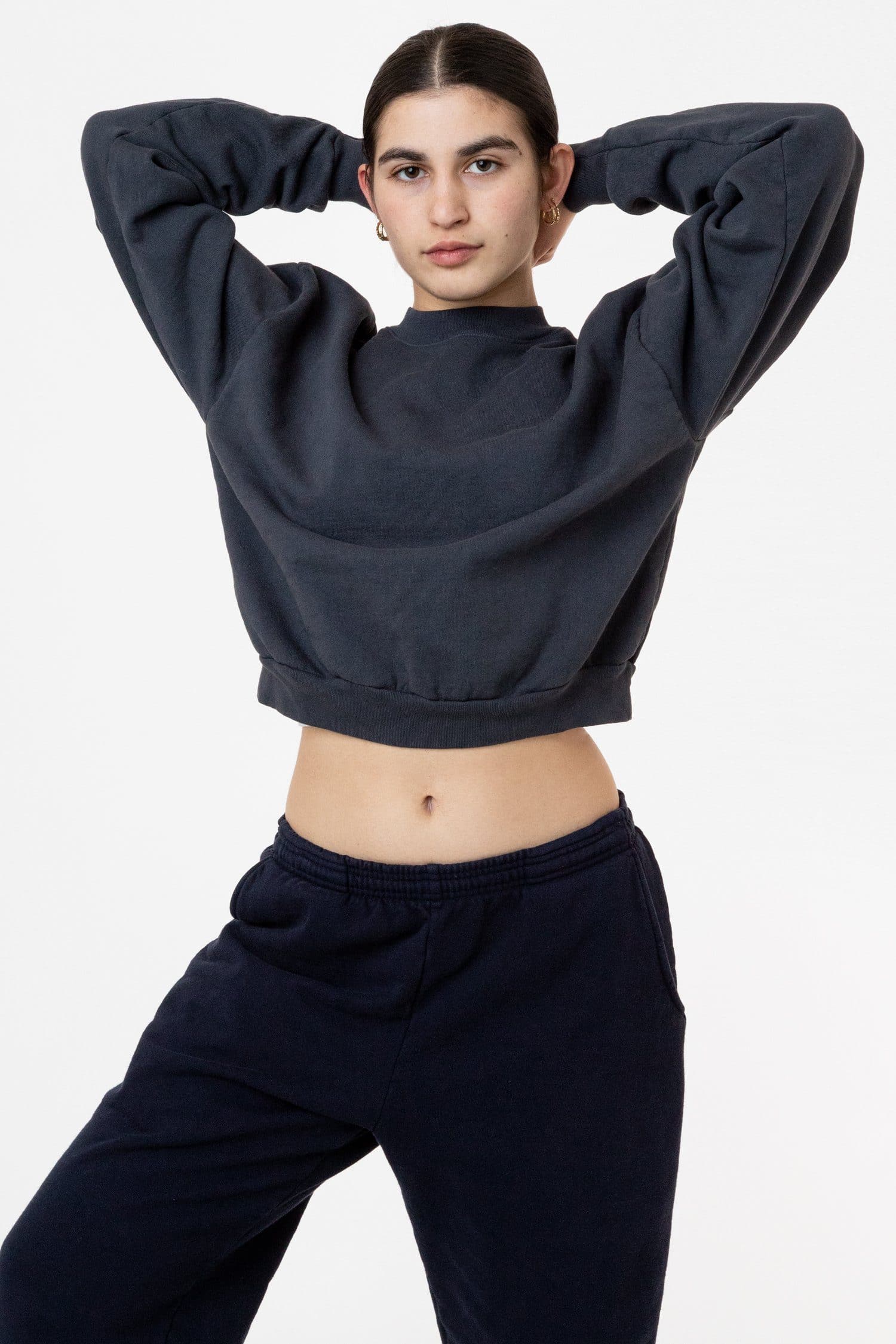 14 OZ GD HEAVY FLEECE CROPPED MOCK NECK PULLOVER 2
