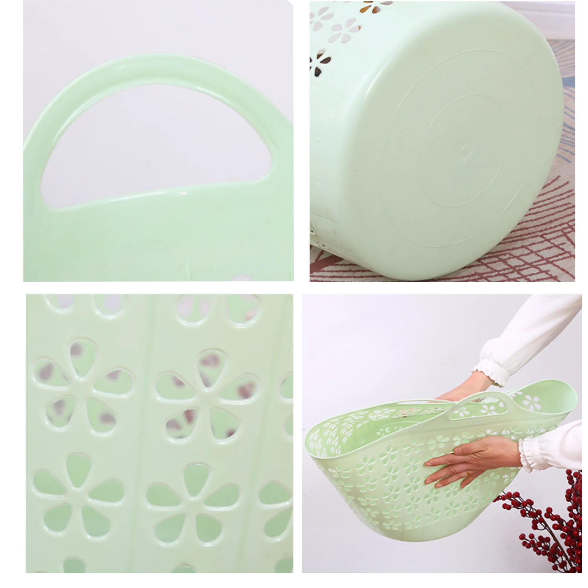 Flexible Laundry Basket Plastic Hamper For Clothes 2