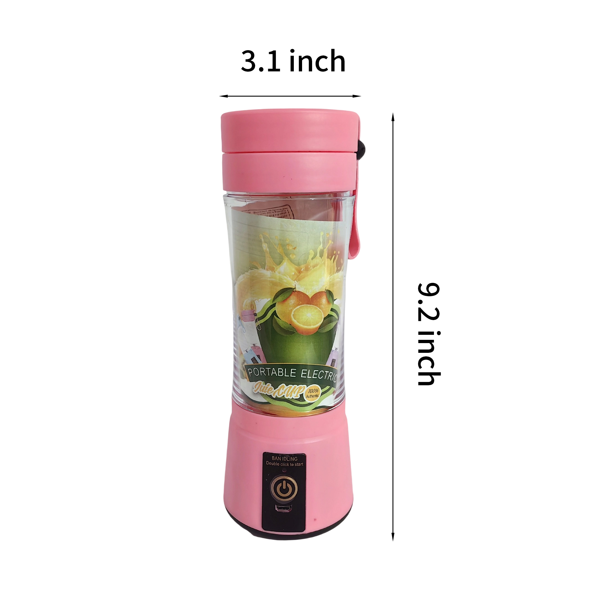 Portable Personal Blender Bottle 9.2" x 3.1" Rechargeable 5