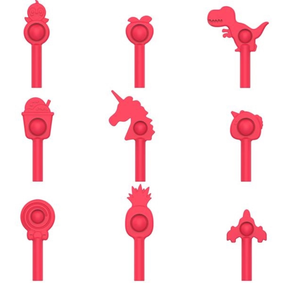 Stress Relief Sensory Toy Fidget Push Bubble Pen Cap 2