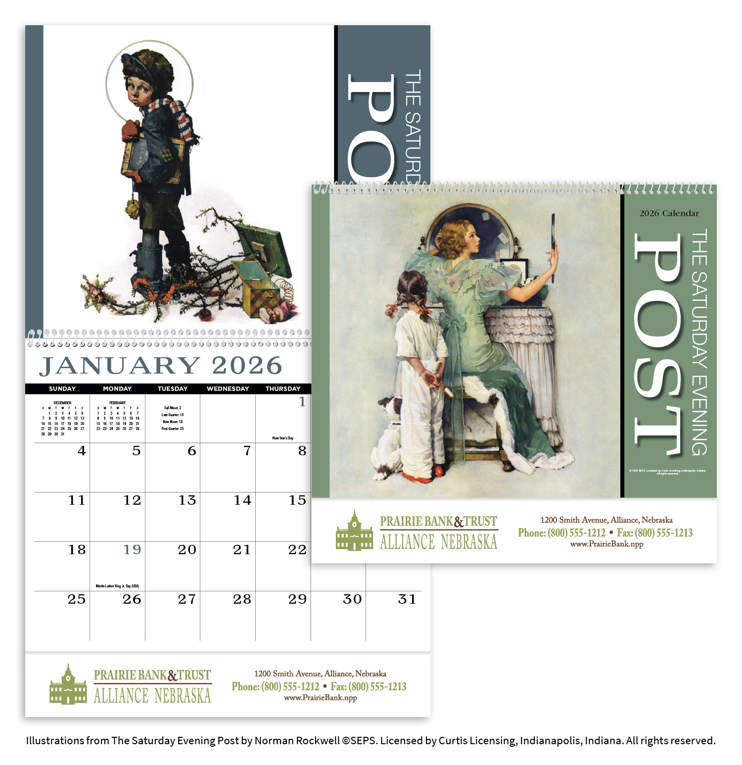 HotLine® Products Saturday Evening Post Appointment Calendar - Spiral 56