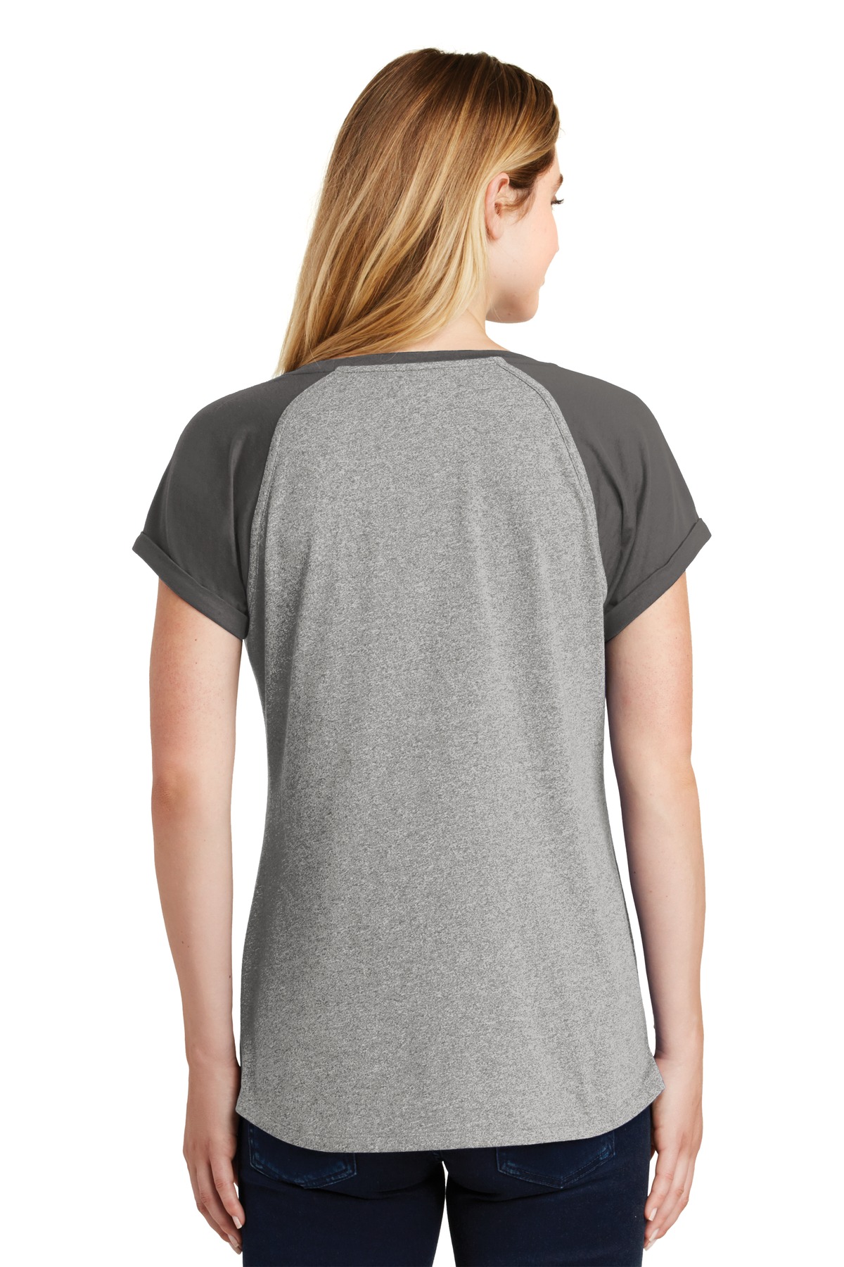 New Era Women's Heritage Blend Varsity Tee. LNEA107 5